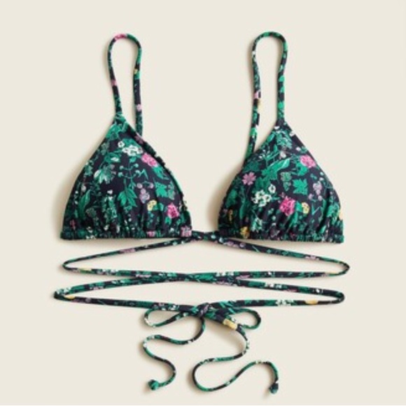 J.Crew Bikini - Strappy String Top and High-rise Bottom in Winter Garden Floral - Picture 3 of 8
